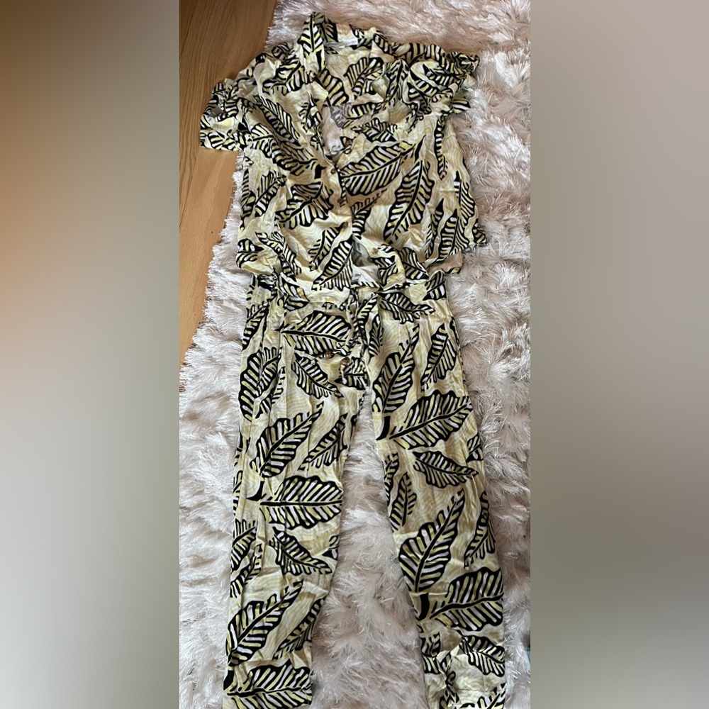 Leaf Print two piece